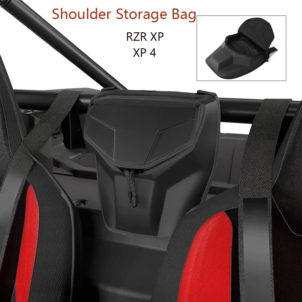 UTV Storage Bag Center Shoulder Console Between Seat Black For Polaris RZR XP 4 XP4 1000 Ultimate Premium Sport 2024 2025