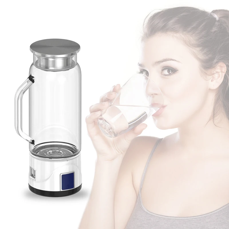 Household large capacity 1L hydrogen rich electrolysis water machine glass bottle electrolysis machine heat-resistant kettle