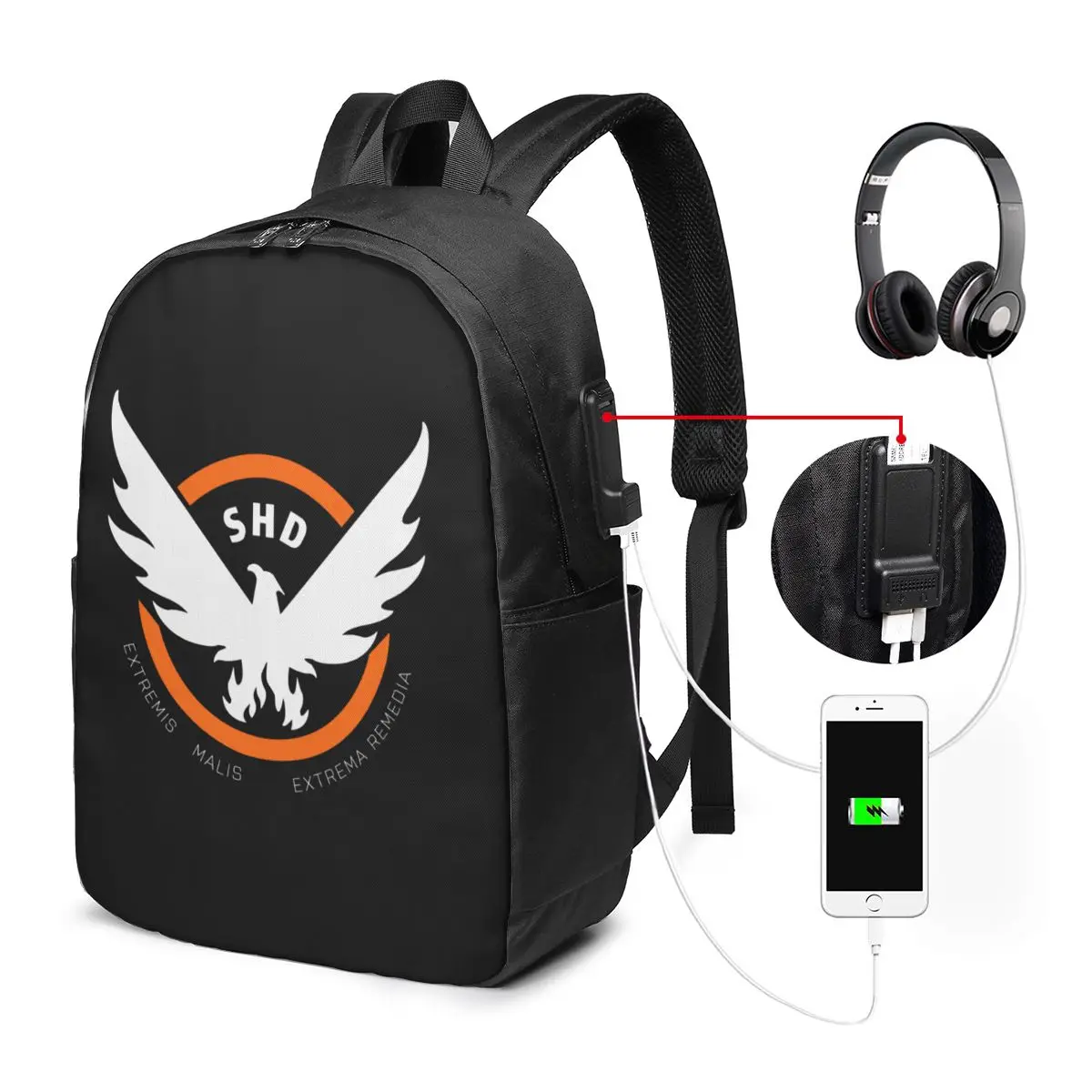 

The Division Shd Strategic Homeland Division Backpack Travel Notebook Bag Computer College Student School Bag Laptop