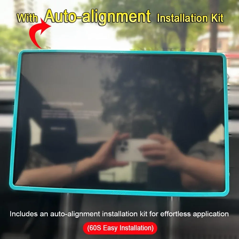 Tesla Model 3 Y Highland Juniper 2024-2025 HD 센터 제어 필름 보호용 강화 유리 화면 보호기 썸네일 4