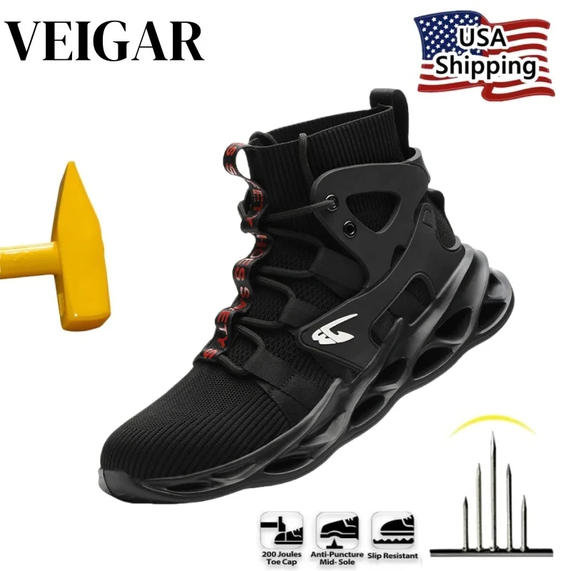 

Рабочая обувь со стальным носком. Удобная и эластичная защитная обувь. Мужские рабочие кроссовки. Мужские защитные легкие ботинки.