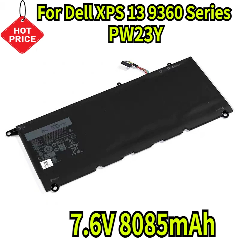 

7.6V 8085mAh New PW23Y TP1GT RNP72 Laptop Battery For Dell XPS 13 9360 Series XPS 13-9360-D1605G 13-9360-D1605T 13-9360-D1609