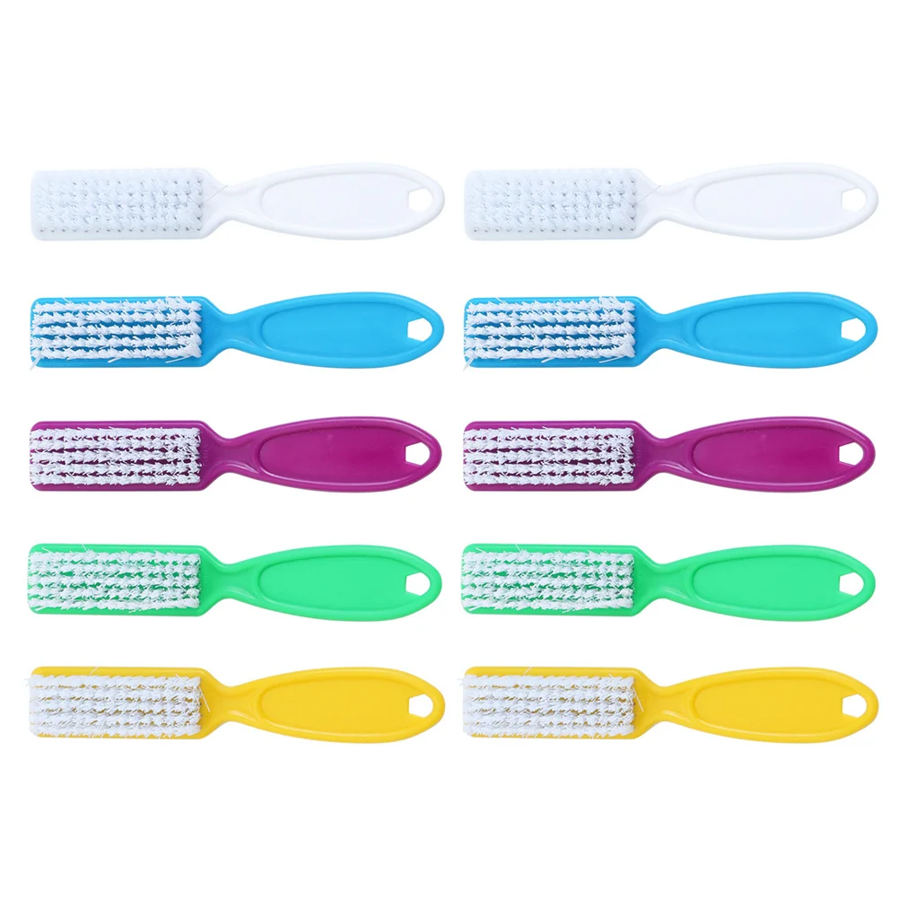 10-delige nagelborstel voor het reinigen Premium vingernagelreinigingsborstelset Draagbaar manicurehulpmiddel voor handen Voeten Keuken Badkamer