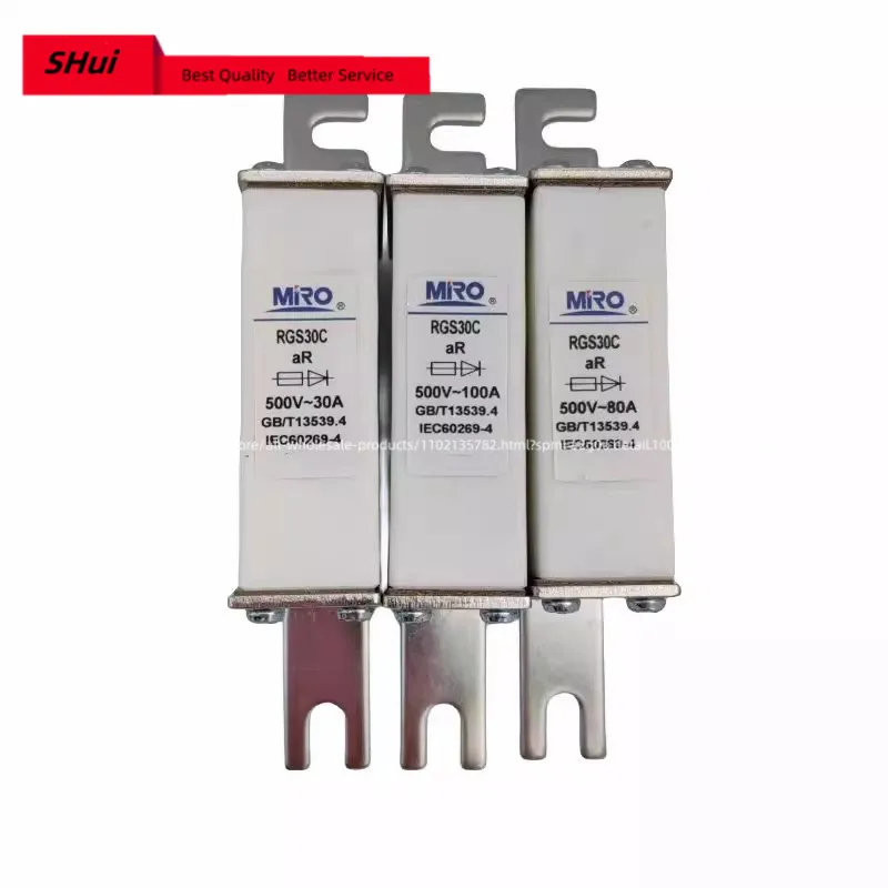 Fast melting fuse RGS30C RS0 30A 50A 63A75A 80A 100A RS3 500V