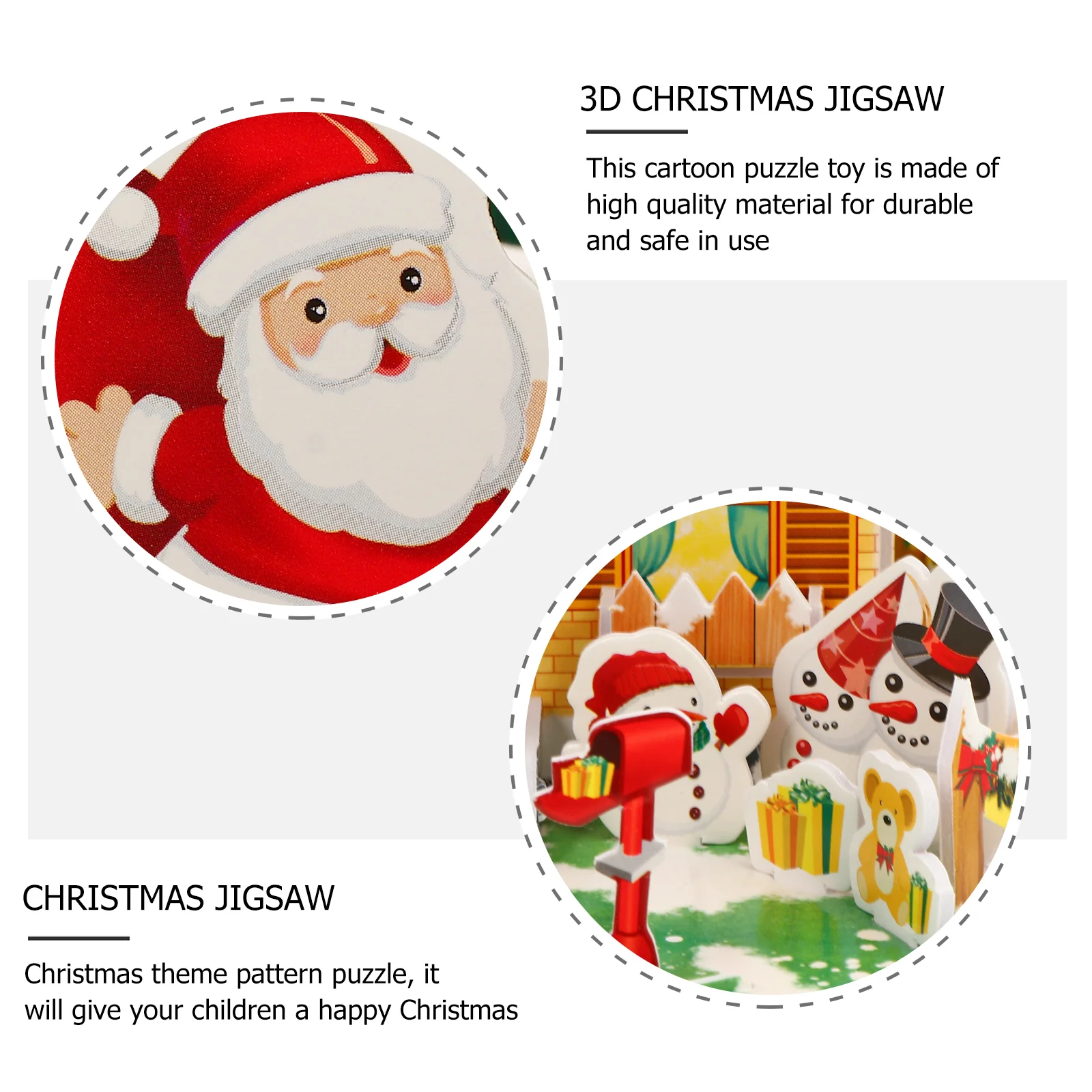 Christmas Cottage 3D House Puzzle Jigsaw Xmas Gift Kids Paper Cabin The Puzzles