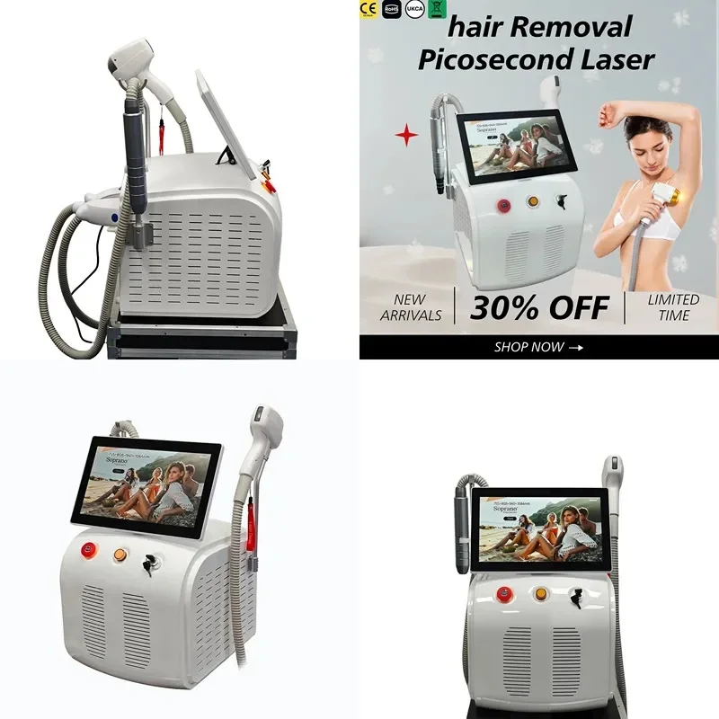 Portable Diode Laser Hair Removal & Picosecond Laser for Women At-Home Use Sapphire Cooling Technology for Face Body Bikini Line