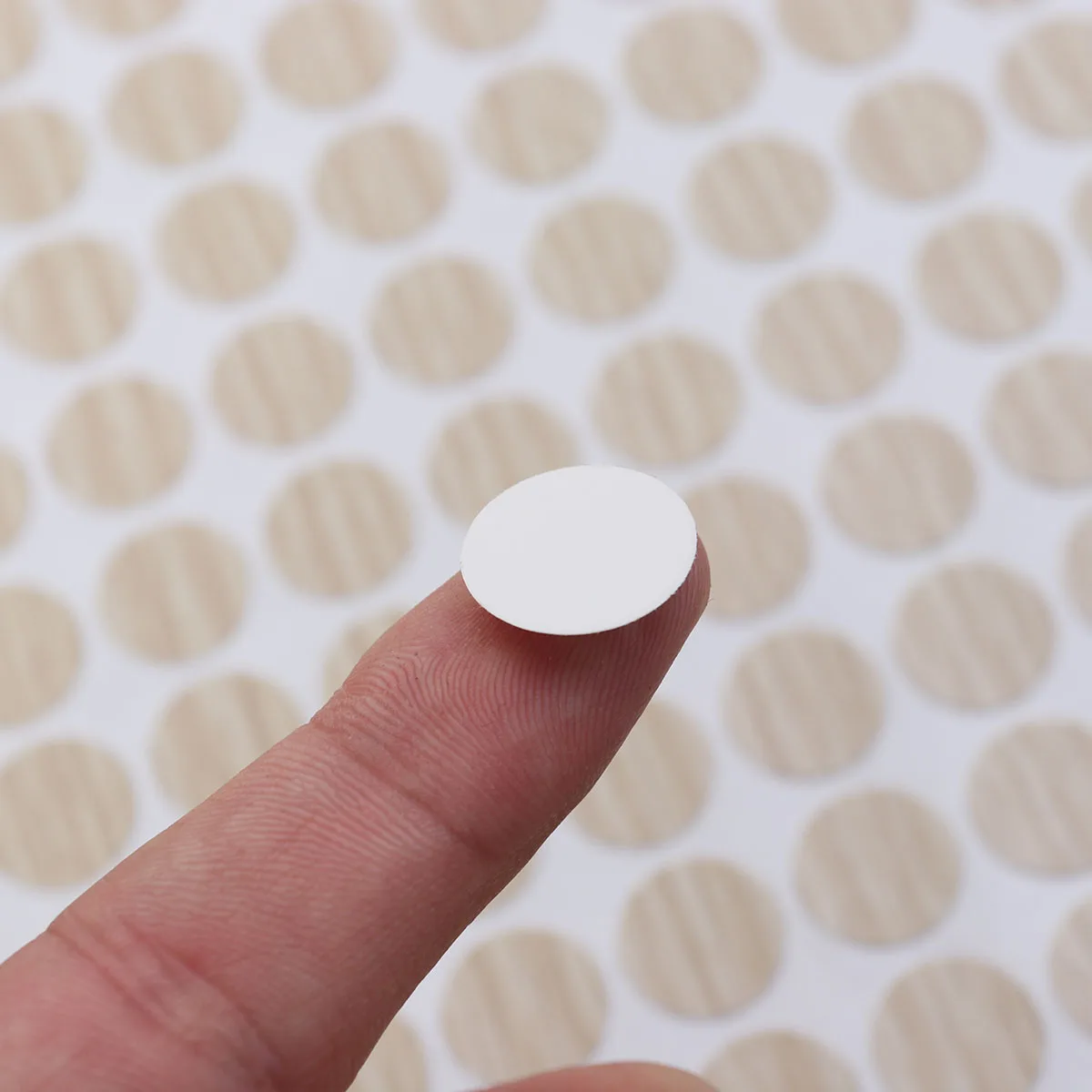 96Pcs Waterproof Screw Hole Covers Non-Slip Wood Texture Sticker for Furniture Repair Easy Apply Remove No Residue 15Mm