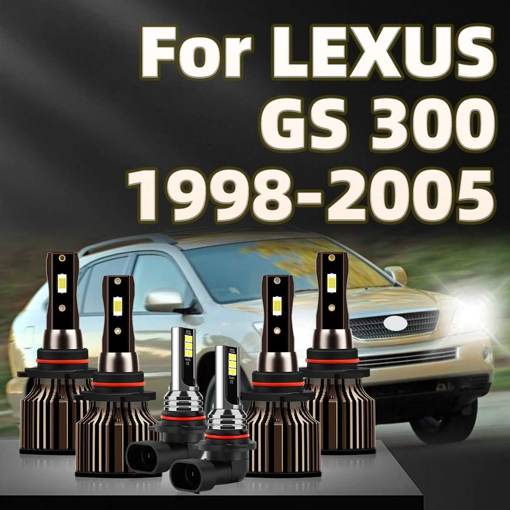 

LED Headlights Car Fog Lights 9005 9006 9145 Headlamps 6000K Bulbs For LEXUS GS 300 1998 1999 2000 2001 2002 2003 2004 2005