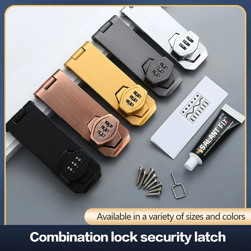 Password Lock Without Punching Cabinet Lock Double Opening Door Anti-Theft Furniture Lock Drawer Lock Cabinet Door Lock Hardware