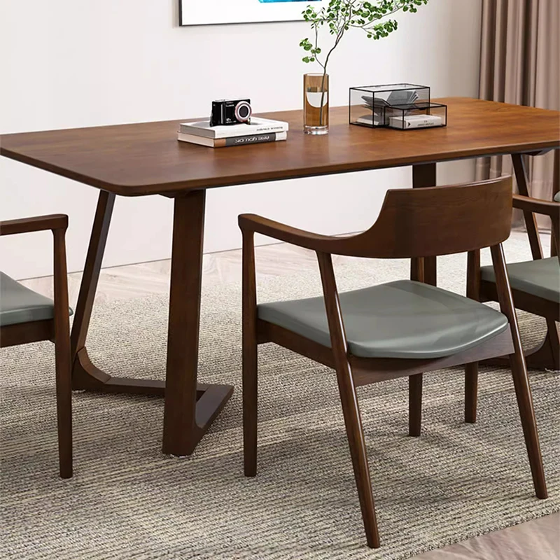 High Solid Wood Dining Table Tray Modern Newclassic Apartment Office Coffee Tables Nordic Balcony Mesas De Jantar Home Furniture