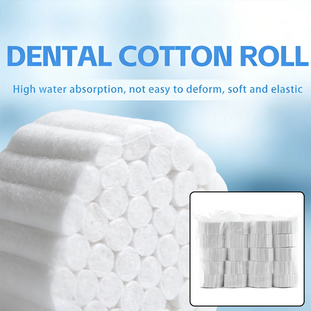 

1000 Pieces Dental Surgical Cotton Rolls Ultra Absorbent High Purity for Teeth Whitening Cosmetic Dentistry and Oral Procedures