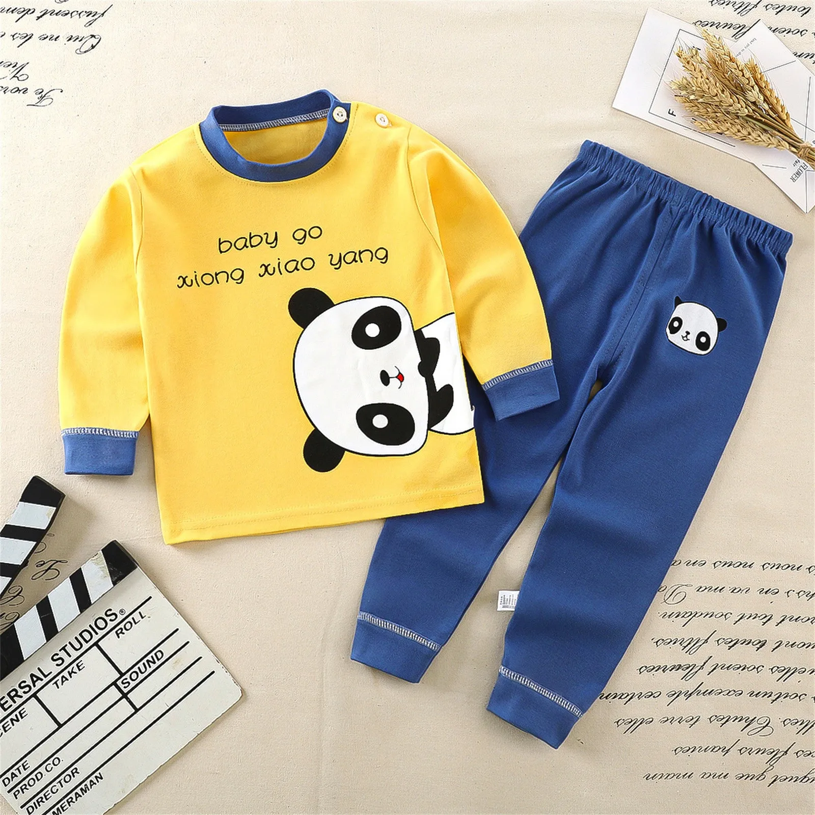 Children Underwear Set Boys Cotton Pajamas Girls Baby Autumn Clothes Long Sleepwear Cotton Kids Home Clothes Children's Clothing