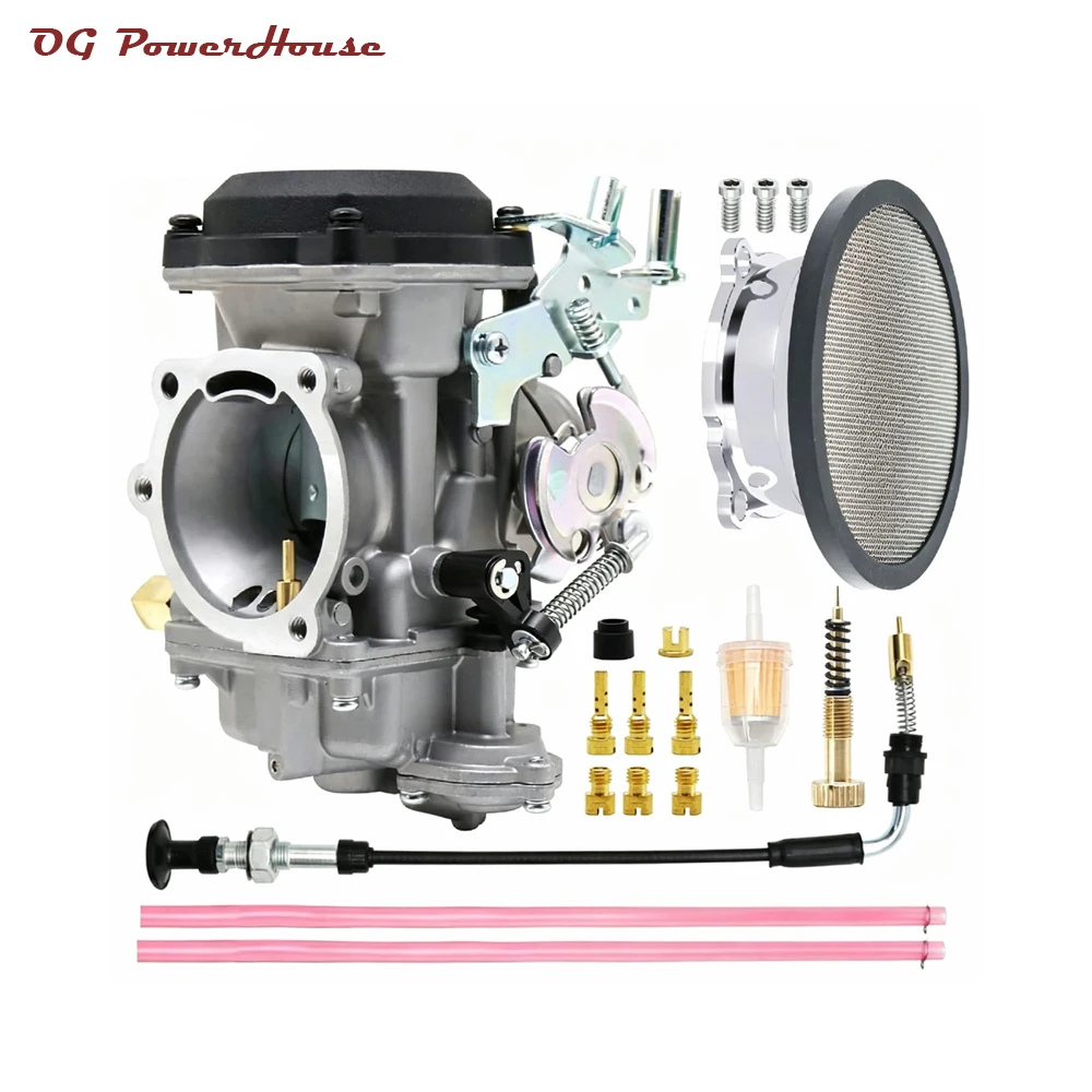 Motorcycle Carburetor Kit CV40 Carb With Air Filter Mesh Choke Cable Fits Cruiser Motorcycle 883cc 1200cc 1340cc XL883 XL1200