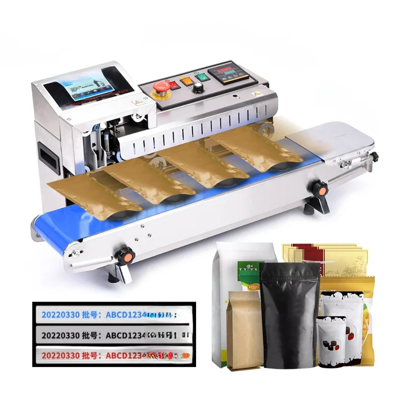 

FR-1600 Stainless Steel Automatic Horizontal Plastic Film Bags Heat Sealing Machine Continuous Band Sealer Machine