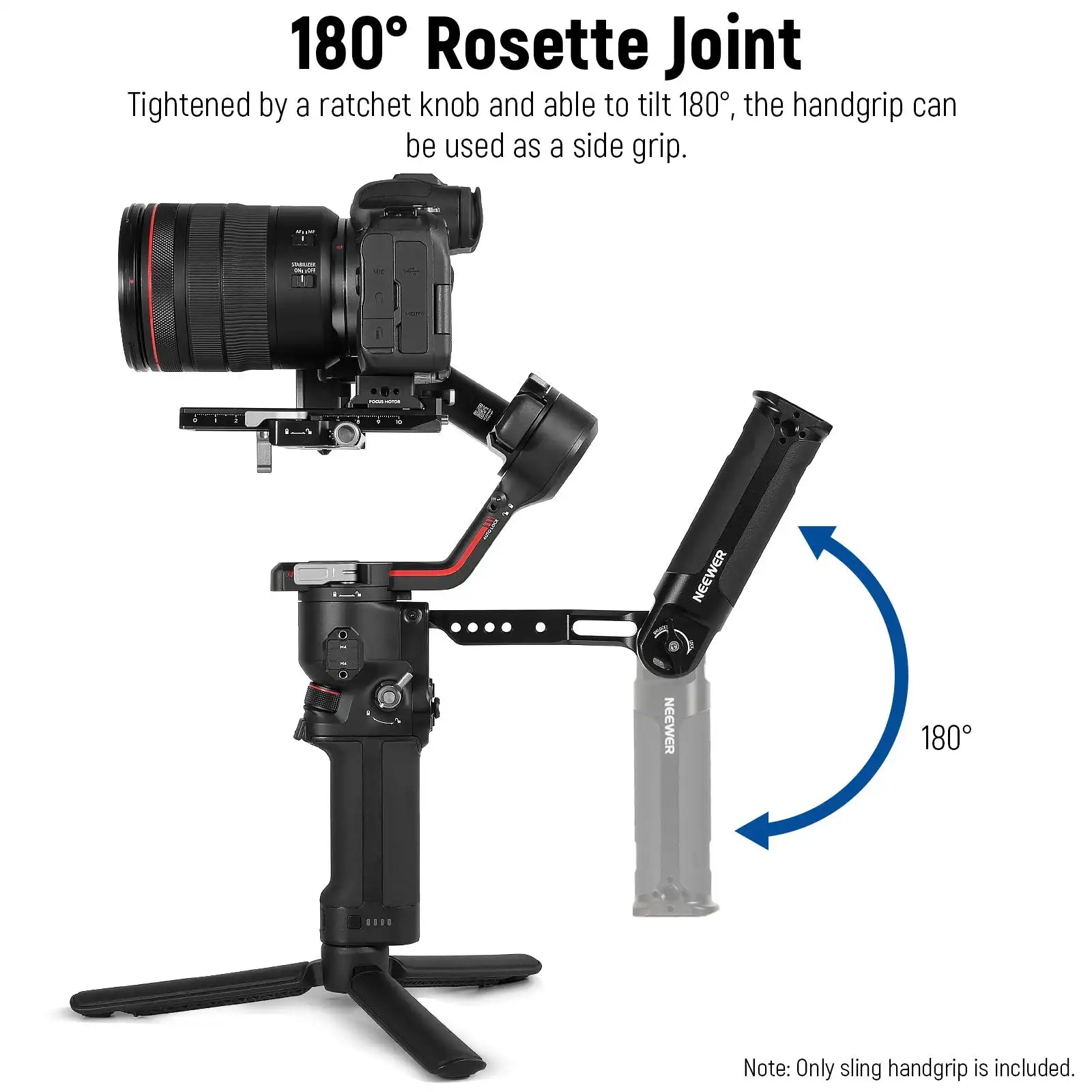 NEEWER-eslinga de cardán ST49, soporte de extensión de mano plegable ajustable para DJI RS 2 RSC 2 RS 3 RS 3 Pro RS 3 Mini