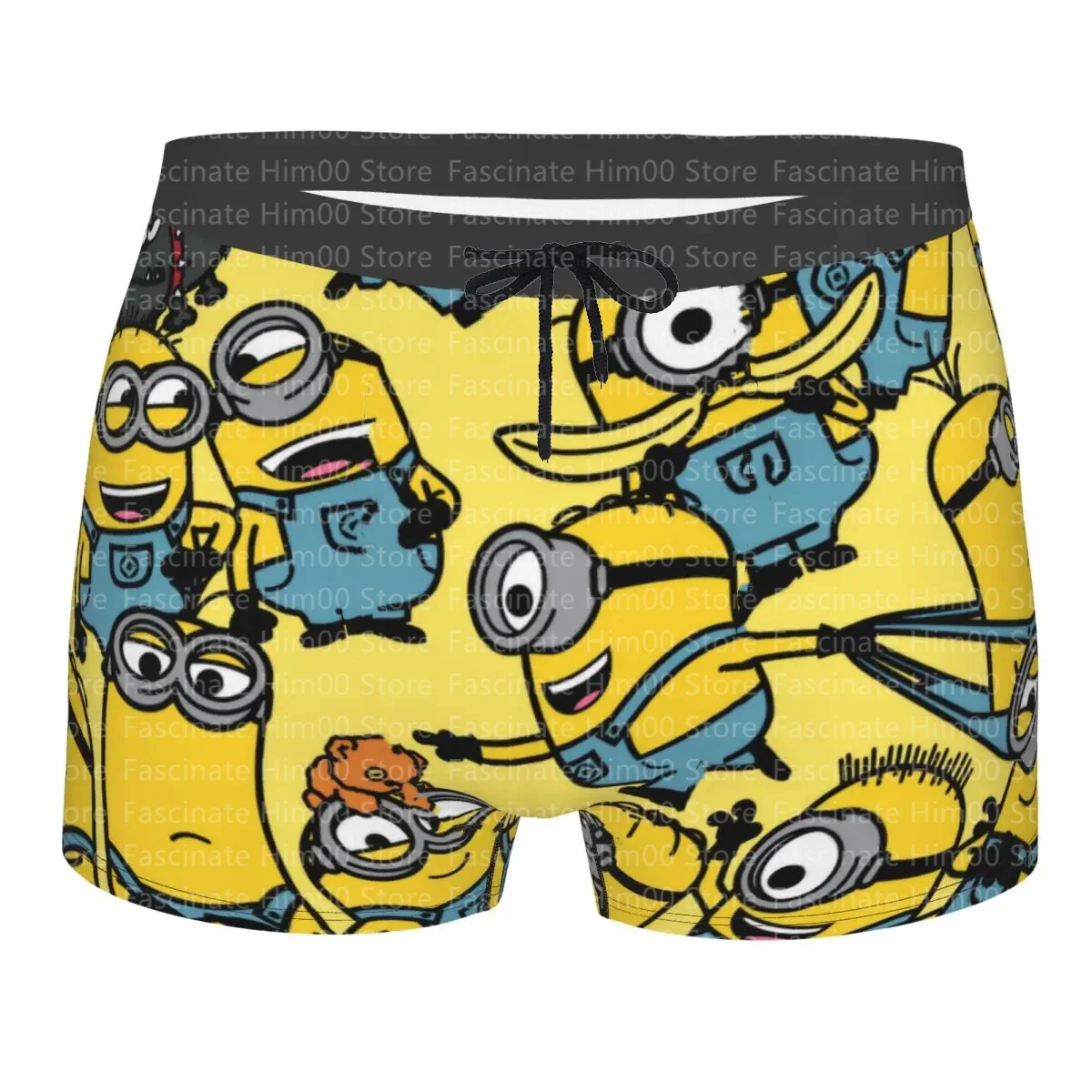 2024 New Minions Funny Pattern Shorts for Boys Street Casual Clothing Shorts for Children\'s Vacation and Entertainment Shorts