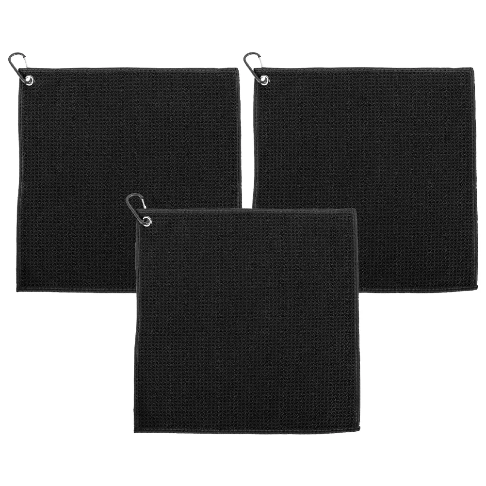 

3 Pcs Golf Towel for Ball Towels with Buckle Breathable Dry Portable Wet Stuff Detergent