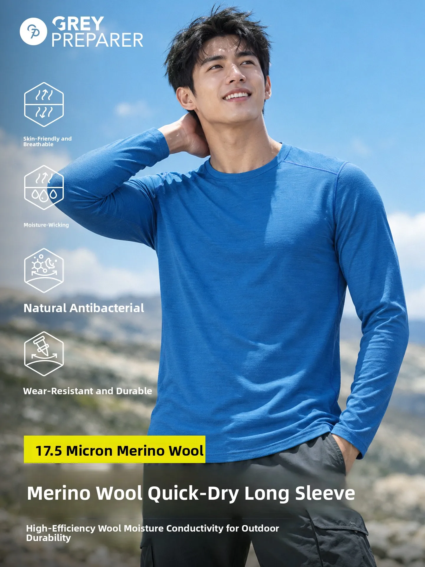 men's-warm-underwear-long-sleeve-t-shirt-quick-dry-wool-outdoor-sports-climbing-mountain-base-layer-top-grey-preparer
