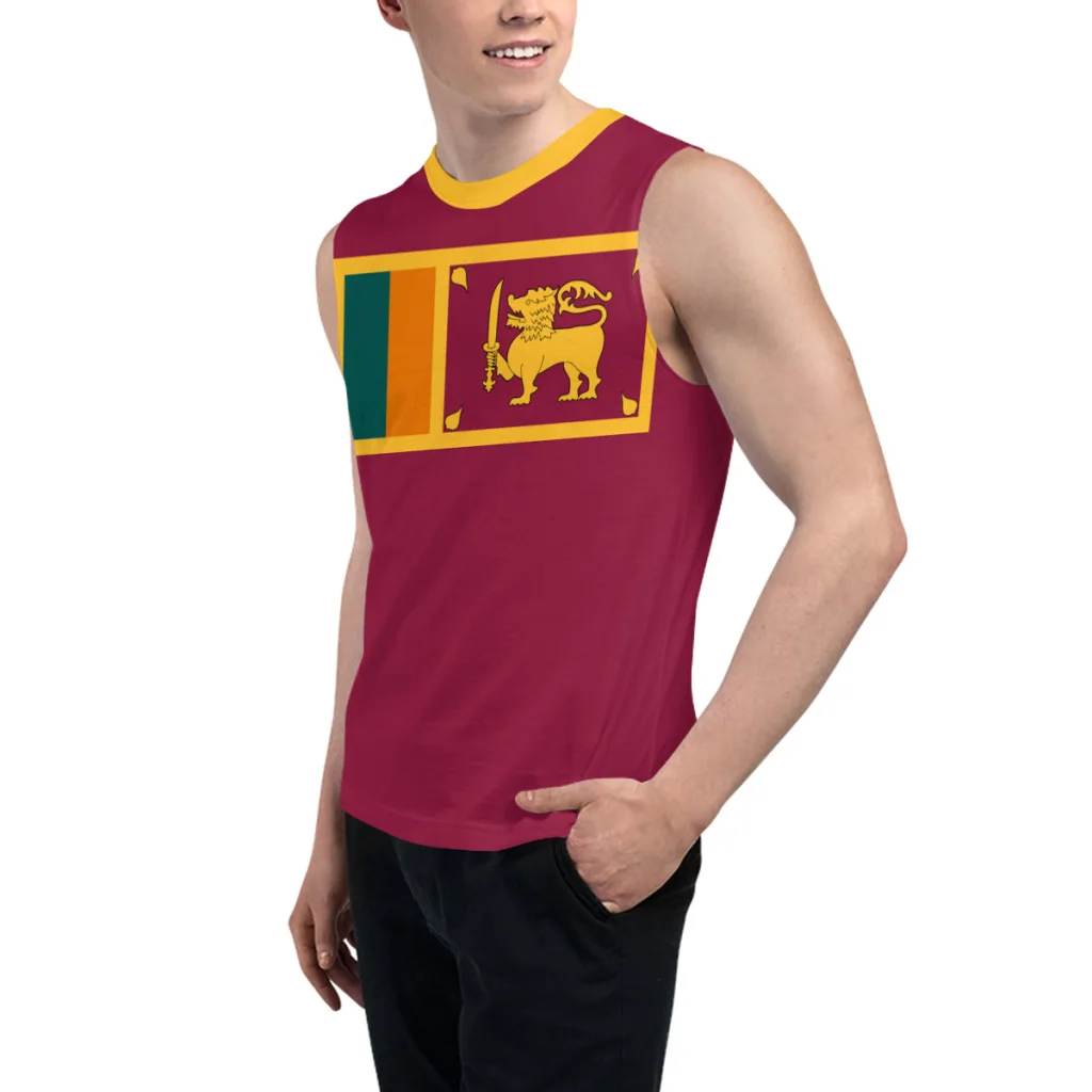 Sleeveless T-shirt Sri Lanka Flag 3D Men's Boys Tshirt Gyms Tank Tops Fitness Joggers Basketball Training Vest