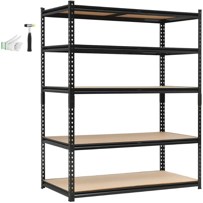 

Duty Garage Shelving Units,5-Tier Adjustable Storage Shelves,48 x 24 x 72in,Loads 3000 LBSS,Adjustable Garage Storage Shel