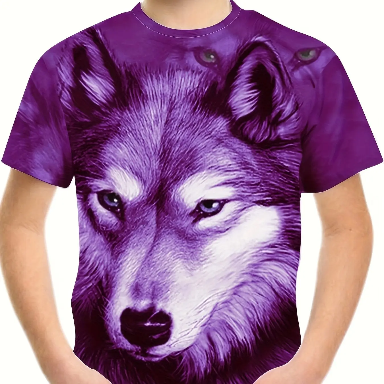 Kids T Shirt Wolf 3D Print Boy\'s T-shirt Casual Pullover Short Sleeve Breathable Comfortable T-shirt For Boy Summer Top Camiseta