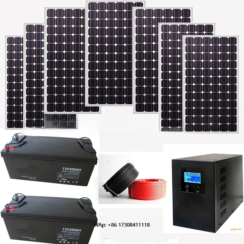 جودة عالية 1kw 2kw 3kw 4kw 5kw 6kw 7kw 8kw 10kw نظام الطاقة الشمسية خارج الشبكة مجموعة كاملة من الألواح الشمسية نظام شحن المنزل #1