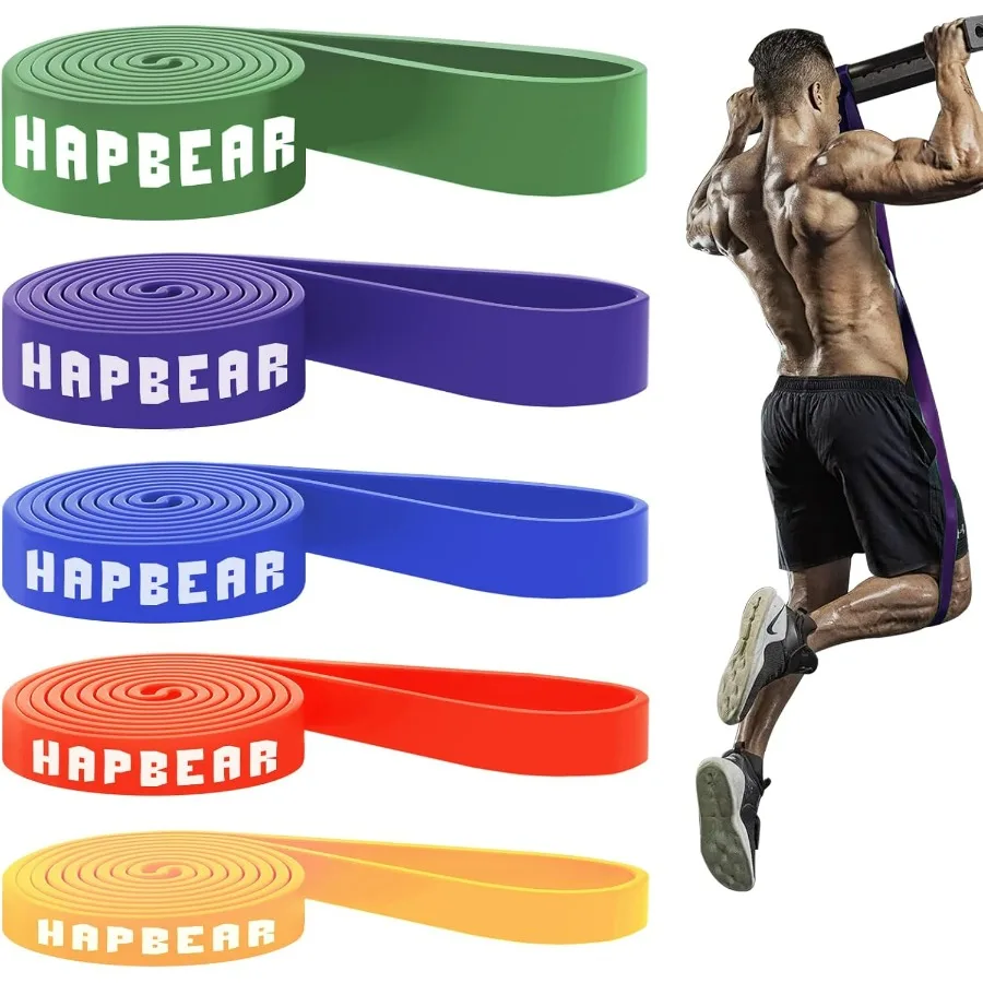 

Набор из 5 вспомогательных лент для подтягивания — эспандеры для тренировок, растяжки, физиотерапии, тренировок мышц