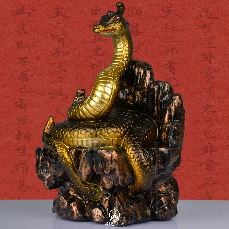 Python fairy real animal four families offer ornaments twelve zodiac snake statues lucky ornaments