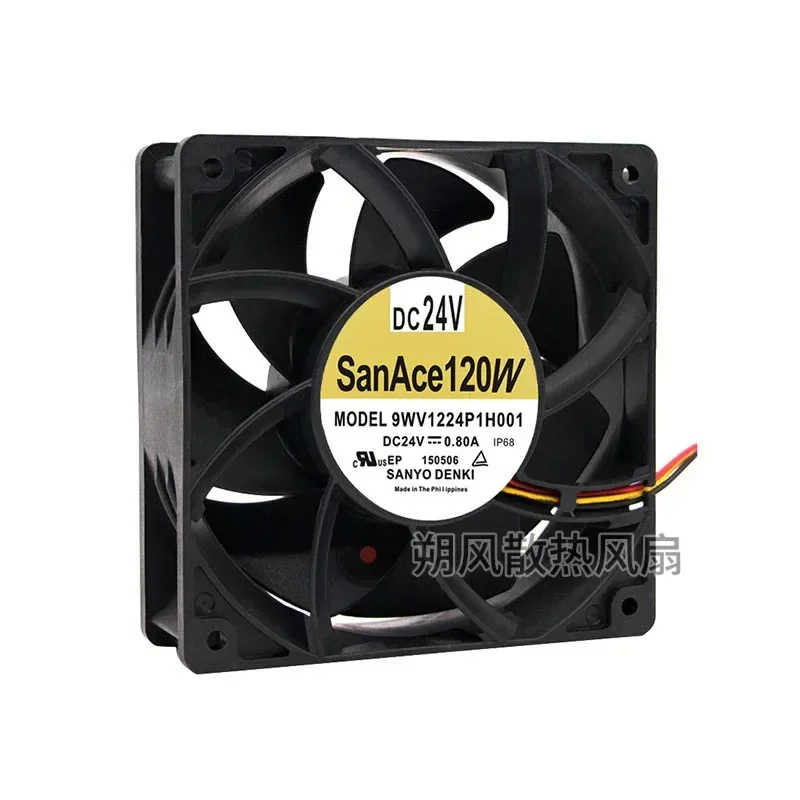 for Sanyo 9WV1224P1H001 Original 12038 DC24V 0.80A 12CM Inverter Cooling Fan