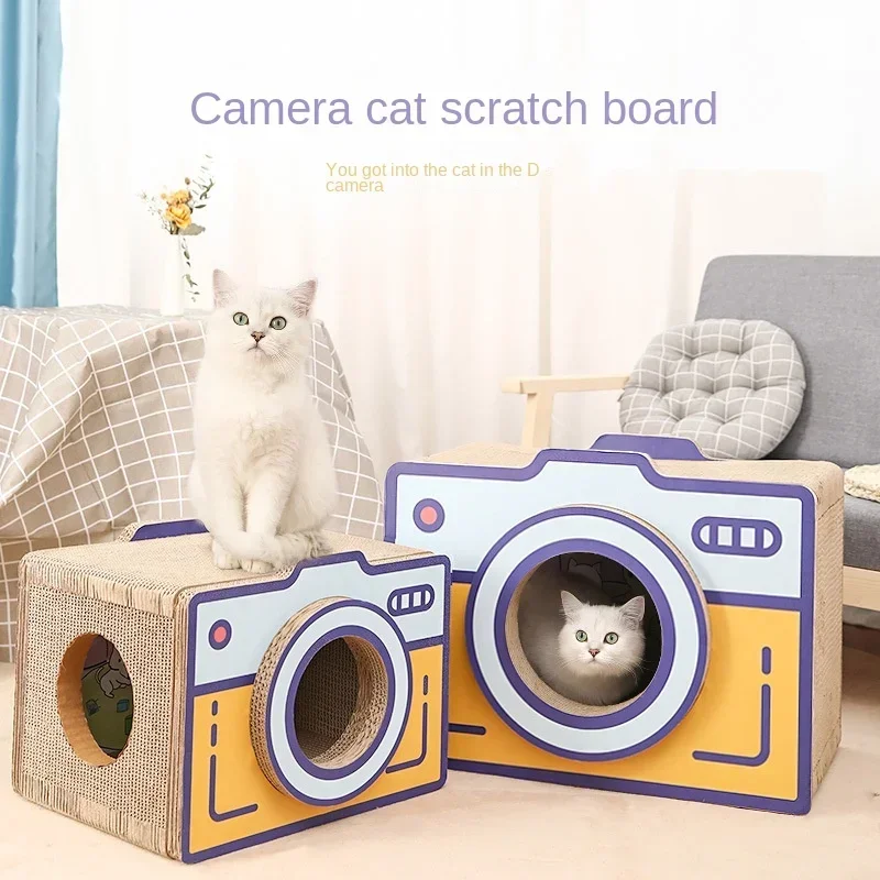 

Portable Cat Scraper Non-flaking Beds and Furniture Cat Nest Toy Cardboard Cats Scratcher Interactive Hole Design Cats Products