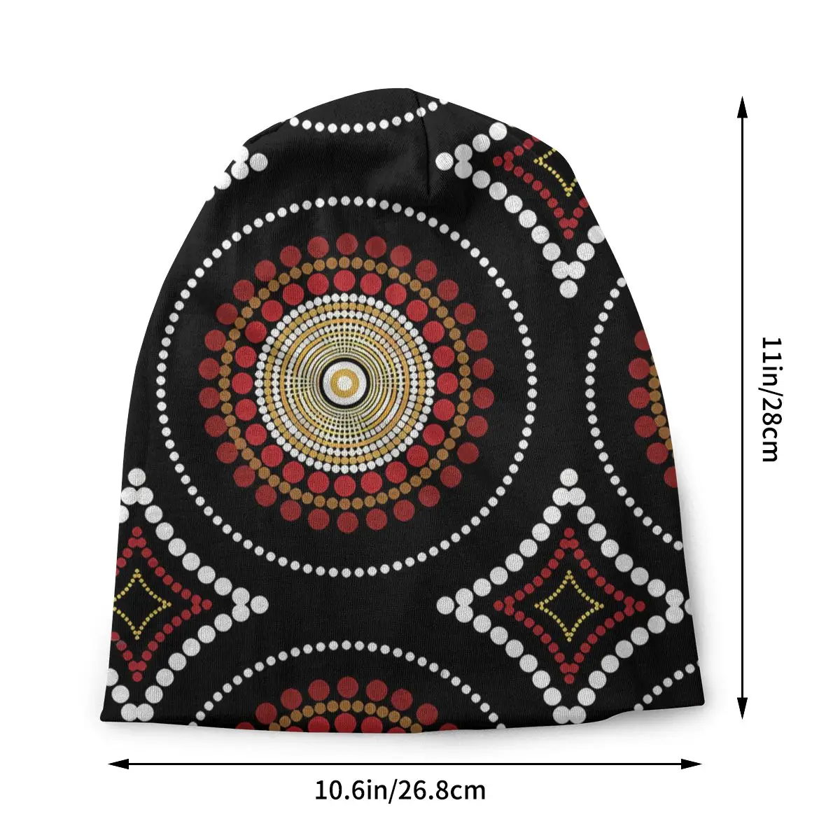 Black Bonnet Homme Sport Australian Aboriginal Art Thin Skullies Beanies Caps Creative Hats