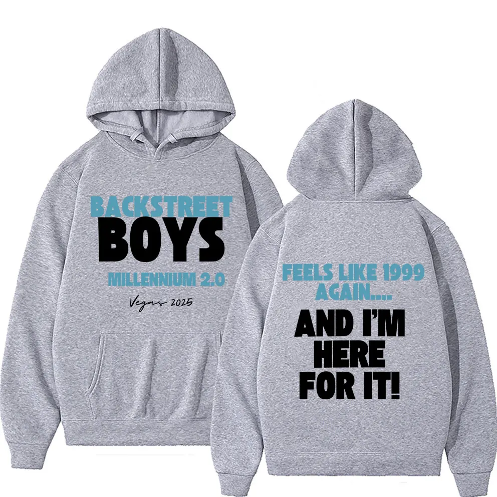 روك ماركة باك ستريت بويز ميلينيوم 2.0 1999 إلى فيغاس 2025 جولة هوديي الرجال النساء موضة البوب الموسيقى البلوز رجل هوديس غير رسمية #4