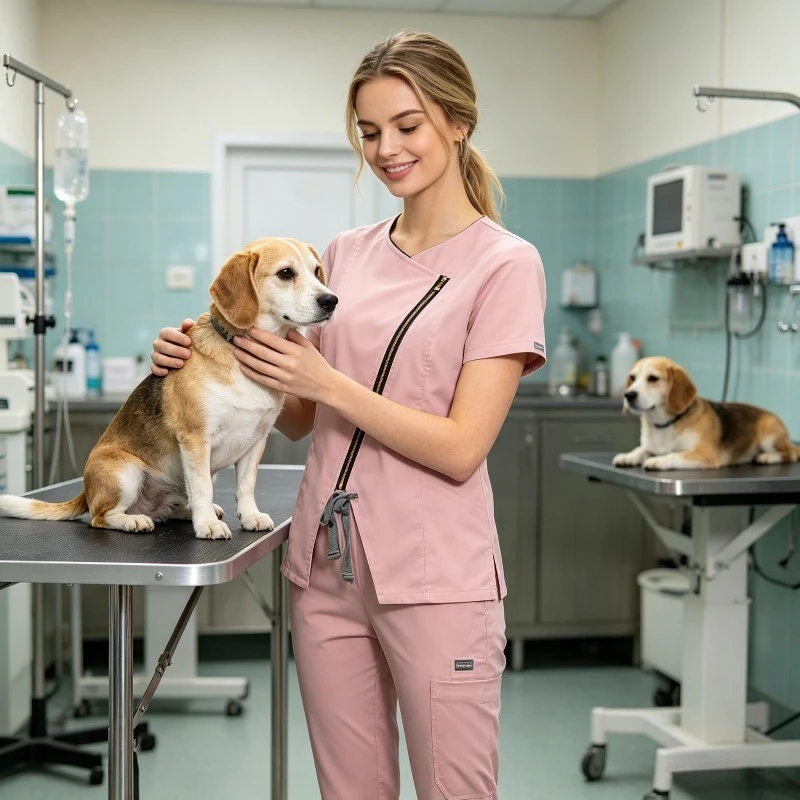 solid-color-medical-uniforms-beauty-salons-spa-clubs-specialized-workwear-postpartum-care-center-nursing-staff-uniforms