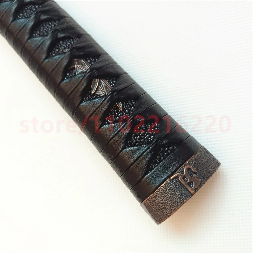 High Quality 26cm Tsuka Handle Hilt Alloy Fuchi Kashira Menuki For Real Japan Japanese Samurai Katana Sword Fittings Nice