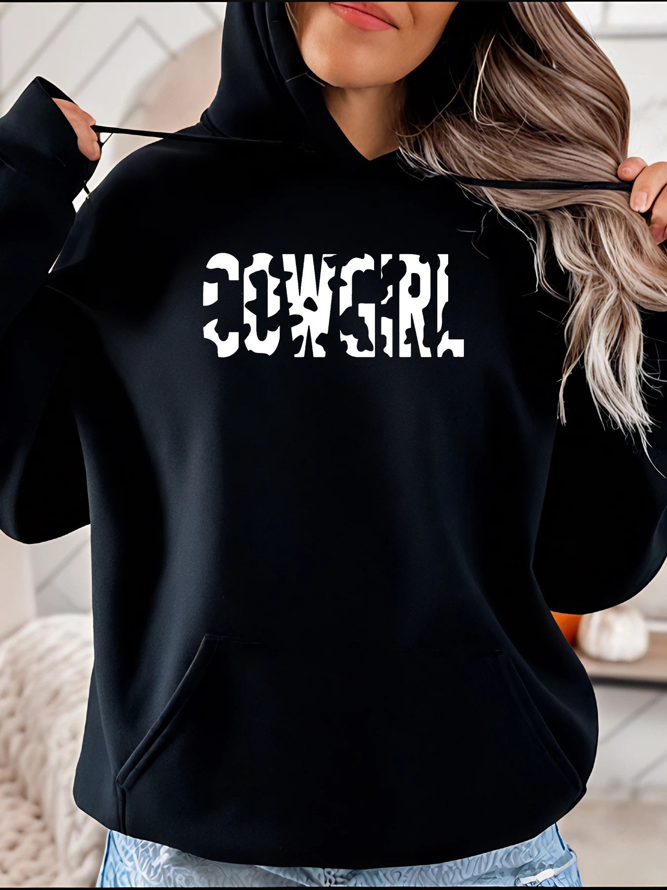 

Толстовка с принтом пастушки, женский повседневный пуловер, толстовка в западном стиле, модная уличная одежда для девочек и женщин