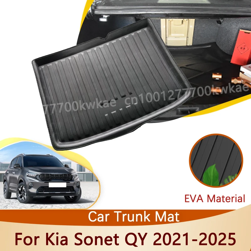 

Для Kia Sonet аксессуары 2024 QY 2021 2022 2023 2025 автомобильный багажник коврик напольный лоток водонепроницаемый коврик для багажника защитная накладка инструменты