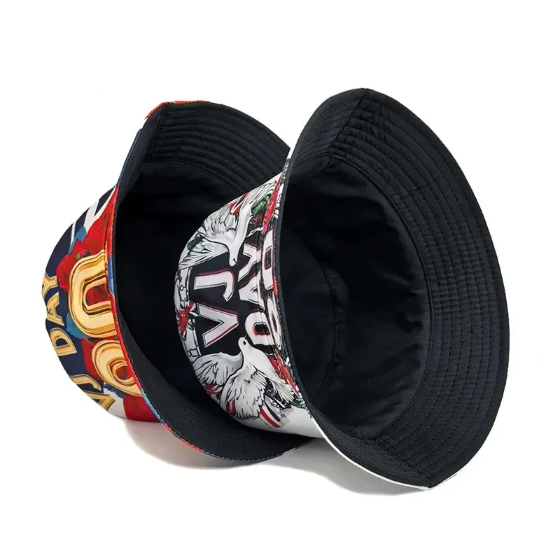 الربيع والصيف البوليستر طباعة قبعة بحافة صياد قبعة السفر في الهواء الطلق قبعة القبعات للرجال والنساء 262
