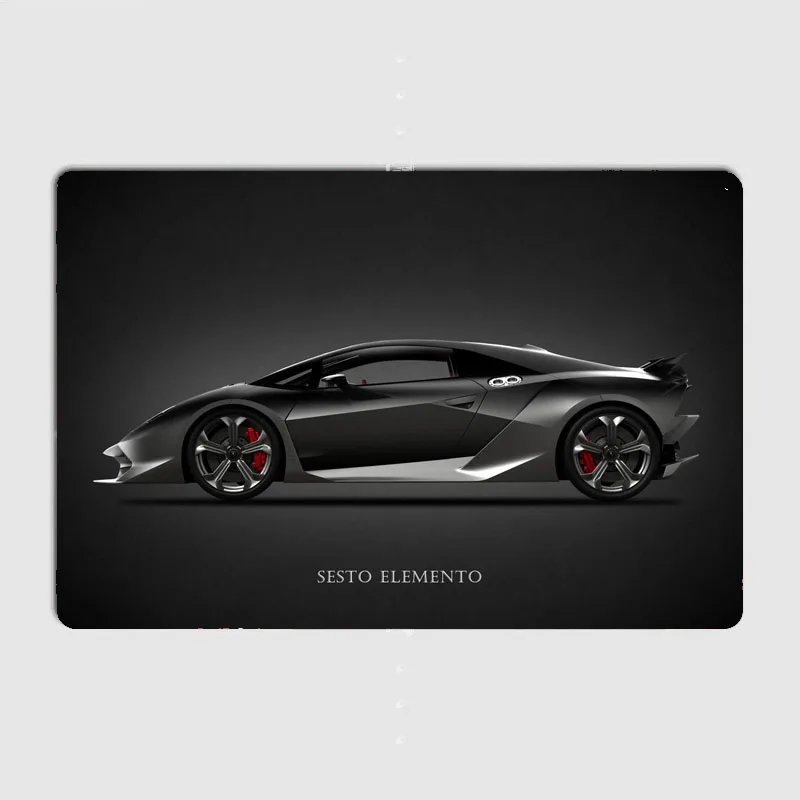 'Sixth Element' - is a two-seater V10 high-performance limited edition car Metal Poster Club Home Tin Sign Room Decor Wall Decor