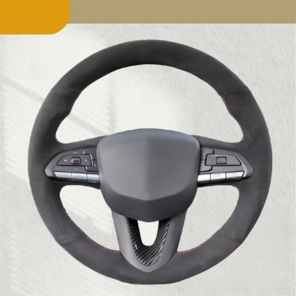 

Car Accessories Steering Wrap Soft Suede Leather ATS-L XTS CTS CT6 ATS 28T SRX Car Steering Wheel Cover For Cadillac XT5