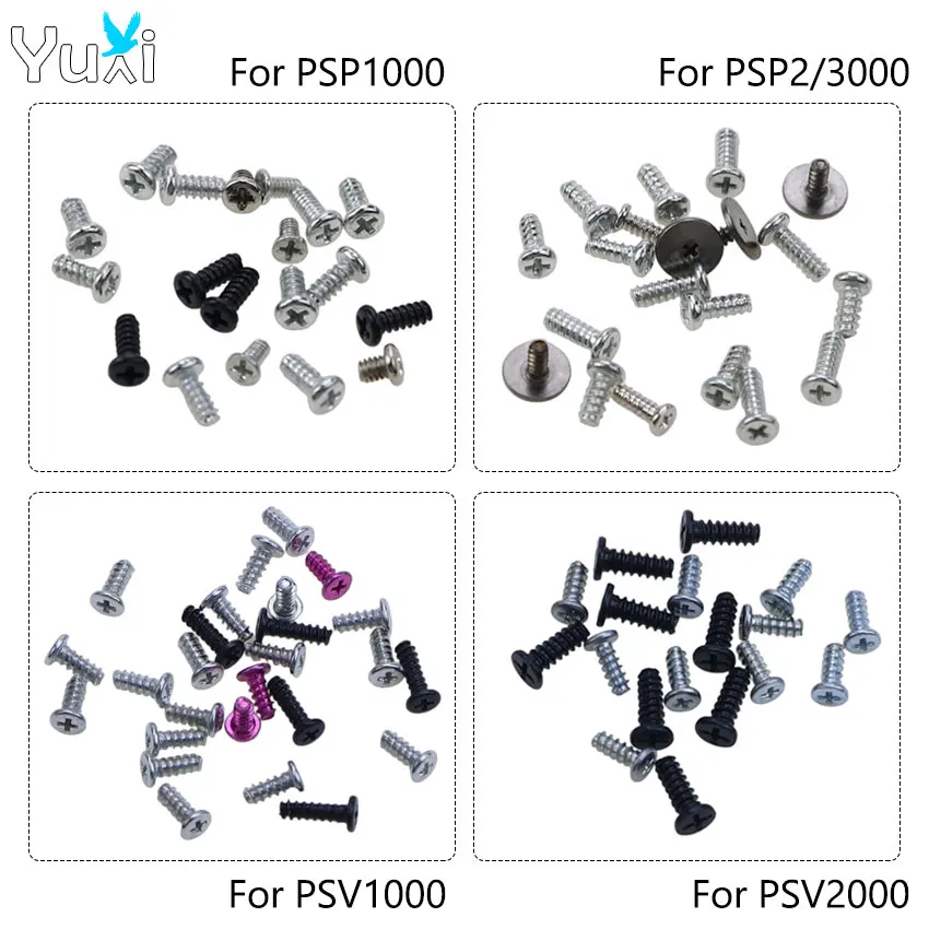 YuXi Full Set Screw Repair Part For PSV1000 PSV2000 Game Console Shell Housing Screws Replacement For PSP1000 PSP2000 PSP3000