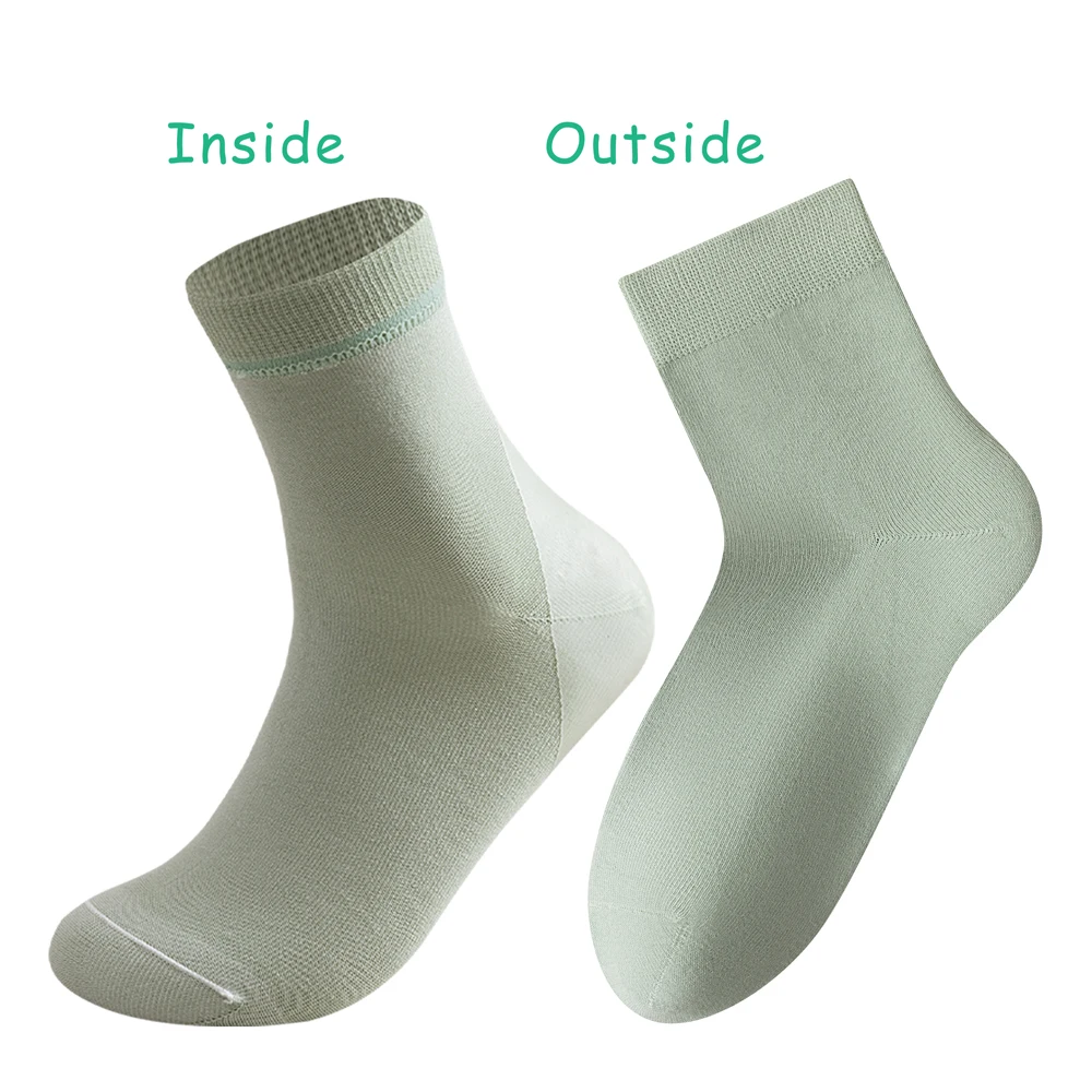 1/3 Paar feuchtigkeitsspendende Socken für Frauen, rissige Fersenbehandlung mit Rosenöl, weichmachende Pflege, Silikongel-Pad, Baumwoll-Crew-Socken – Detail 8