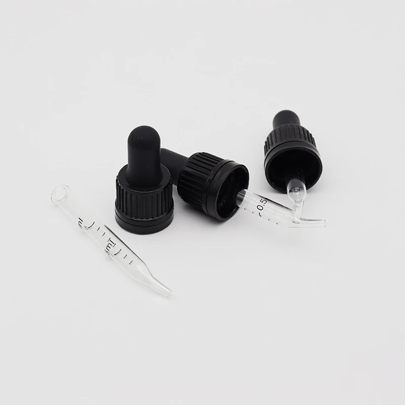Hot Sale Essential Oil Dropper Head Glass Elbow Graduated Dr