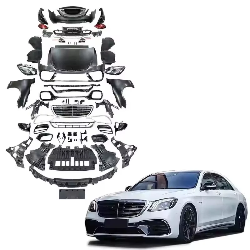 Accessories with front and rear bumpers grilles headlight  for Mercedes-Benz W222 retrofit for S63 AMG