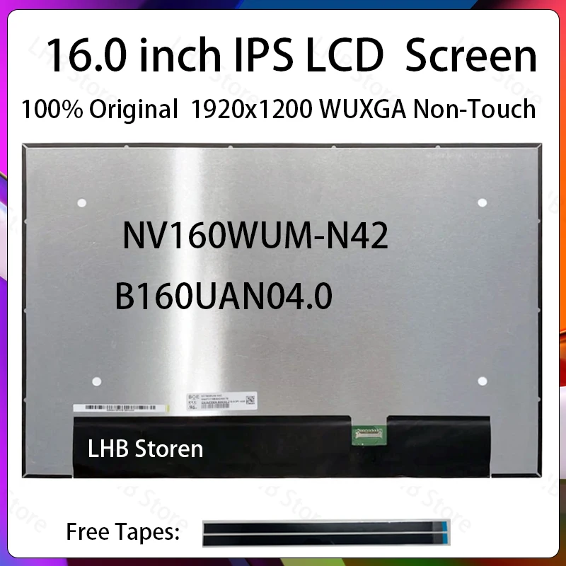 

16 Inch Laptop LCD Screen NV160WUM-N42 B160UAN04.0 For Dell Inspiron 16 5620 5630 5635 Display Matrix Panel 1920x1200 Non-Touch