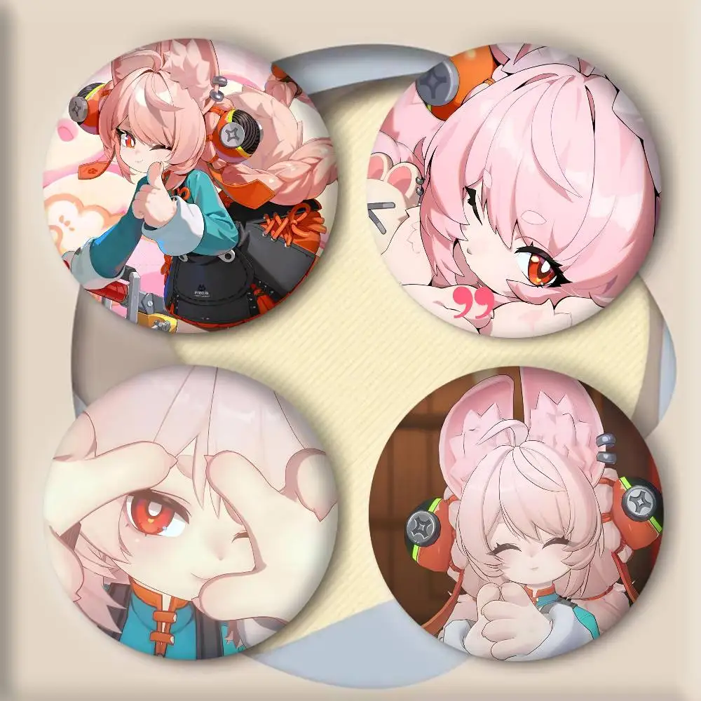 Game Anime Zenless Zone Zero Zhao Badge Round Art Brooch Clothes Backpack Accessories Lapelnd Laserh