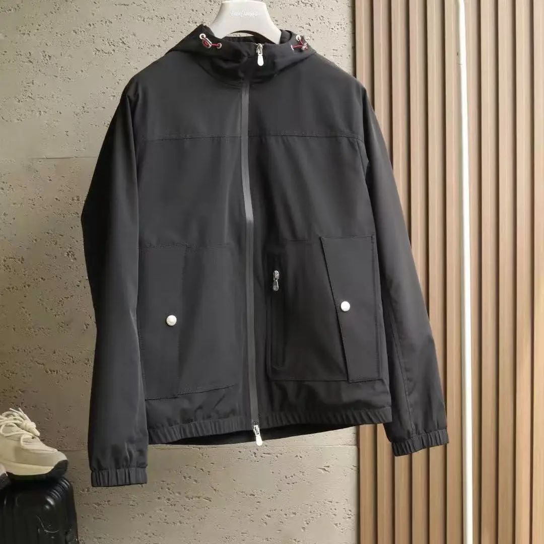 

BC Italian autumn and winter new old money style hooded jacket men's business casual simple cotton jacket