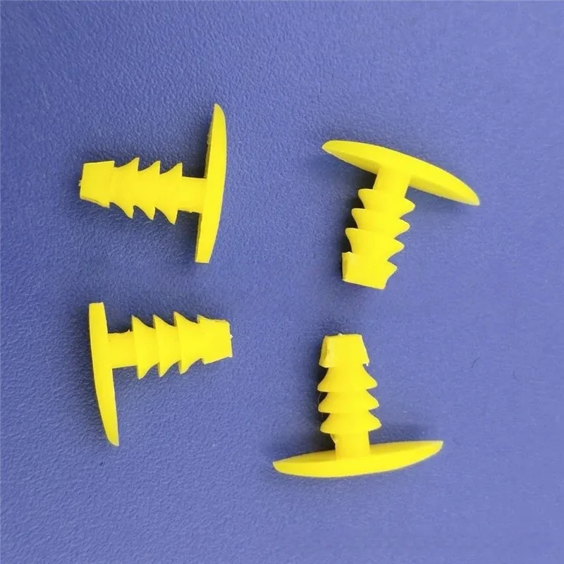 77 pcs Windproof Strip Clips for Frame Seal Fixing, Easy One-Step Install, Yellow Plastic Body, Multipurpose