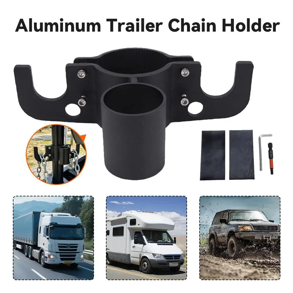 

Corrosion Resistant Trailer Chain High Hardness Aluminum Alloy Chain Manager For 2 And 2 ¼ Inch Coupler Trailer Towing Organizer
