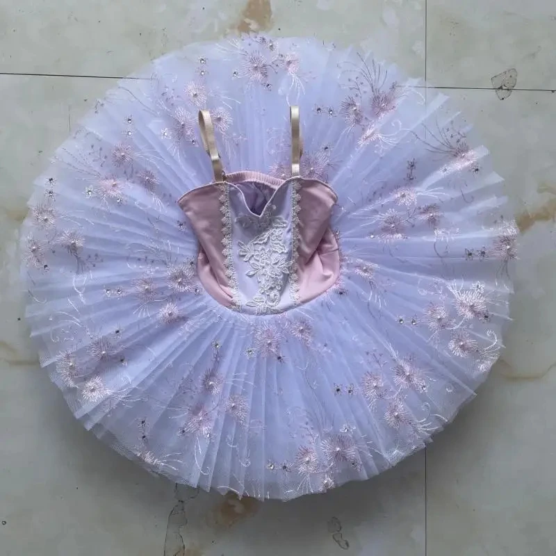Jupes de Ballet professionnelles roses, Tutu crêpes, pour enfants, Costumes de danse du ventre, robe brodée sur scène, nouvelle collection