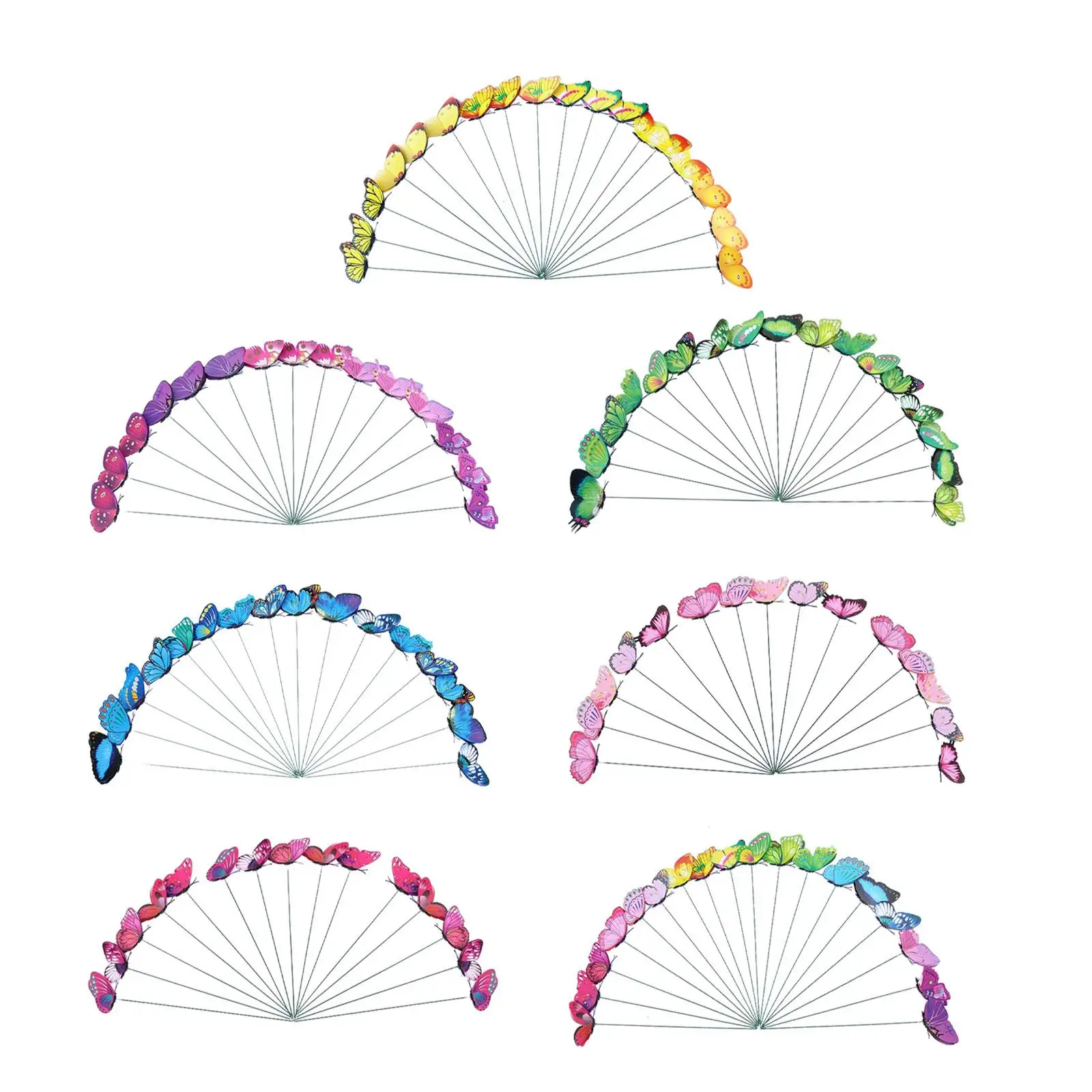 

24x Butterfly Garden Stakes Planter Butterfly Decorations Outdoor Decorative for Housewarming Porch Entryway Party Flower Bed